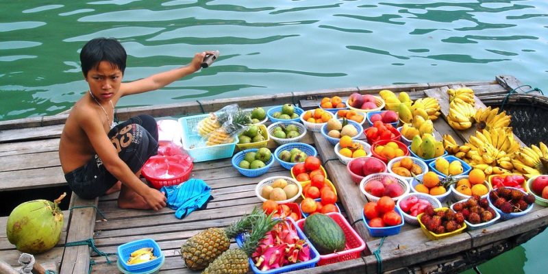 Boat Fruit Seller, Vietnam