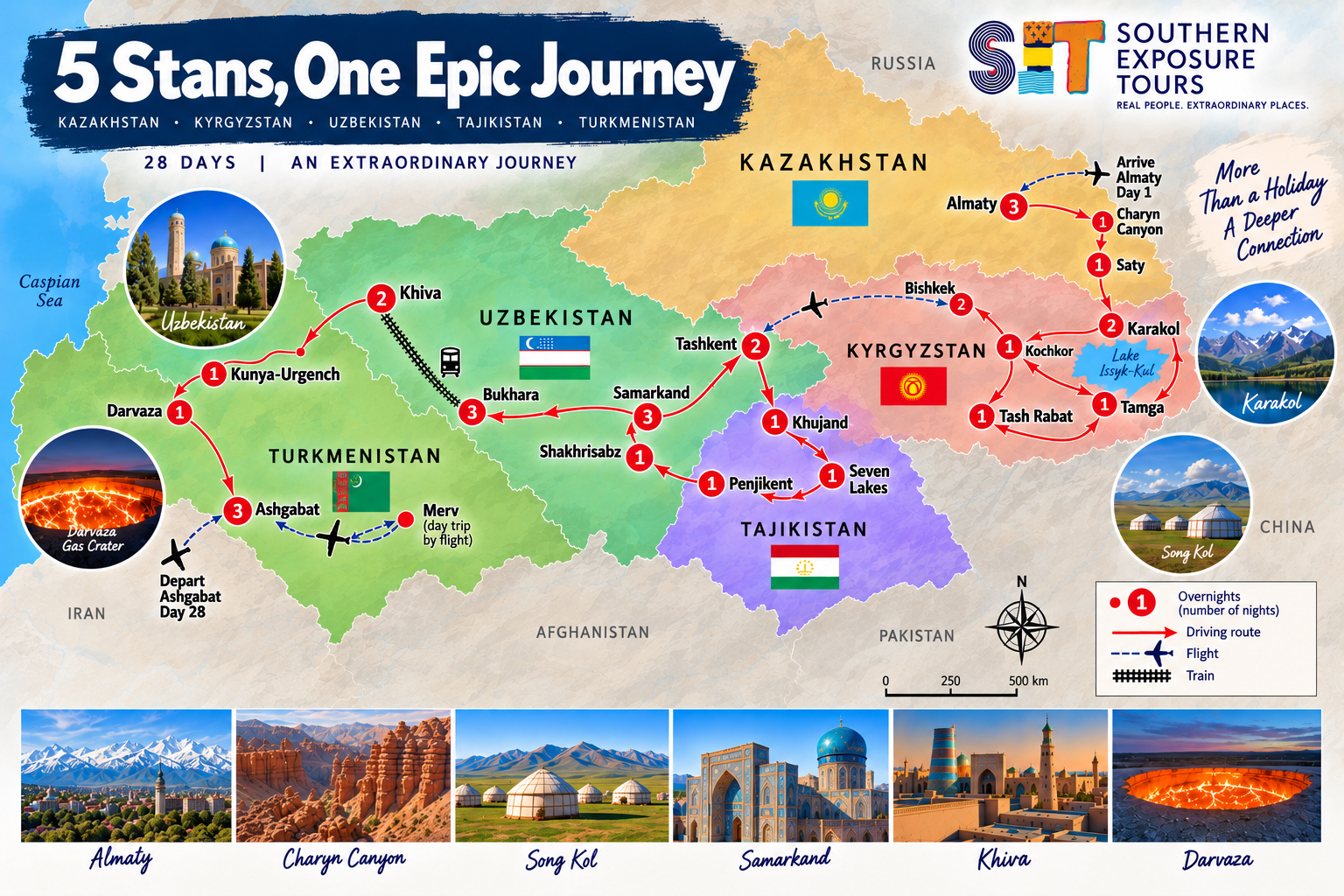 5 Stans Map